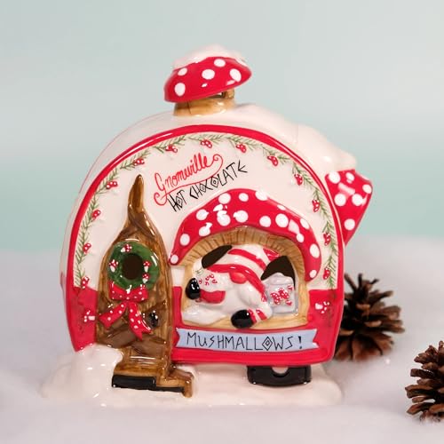 Blue Sky Clayworks Gnomeville Hot Chocolate Tealight Holder - 6.25-inch Decor