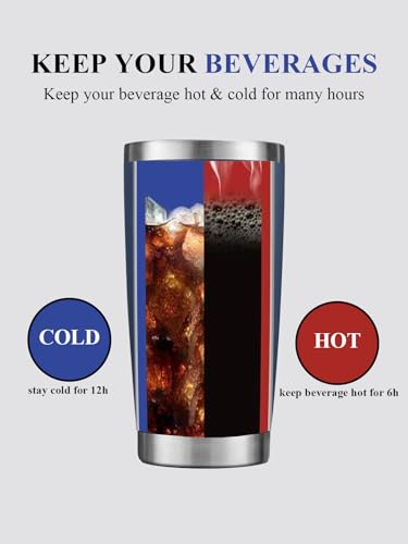 MAQLON 20 oz Navy Blue Inspirational Travel Tumbler - Coffee & Cold Drink Mug