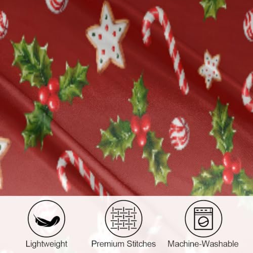 Christmas Satin Silk Pillowcase for Hair and Skin Queen Size – YoYoYuchong (B Candy Cane Berry 30 x 20)