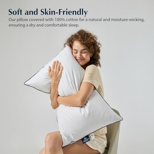 Pacific Coast Goose Feather and Down Bed Pillows, Standard Size (Set of 2)