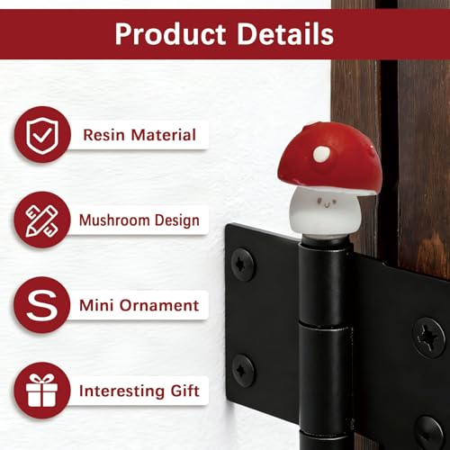 10-Piece Magnetic Mushroom Hinge Covers for Door and Cabinet Decor