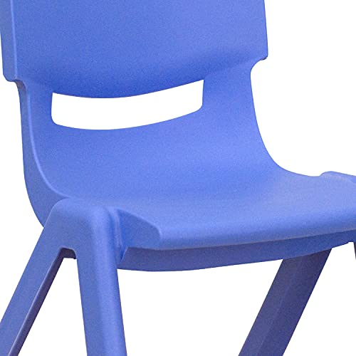 Kids Activity Table and 6 Chair Set - Blue Plastic Classroom Furniture
