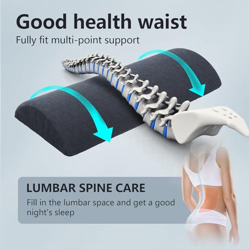 Memory Foam Lumbar Support Pillow for Lower Back Pain Relief