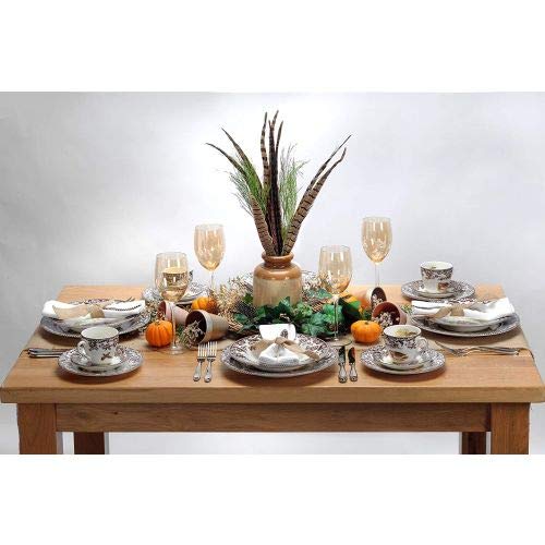 Spode Woodland Pheasant Mini Bowl - Wildlife-Themed Serveware, Ideal for Dips, Sauces or Small Portions, 5 Inch Ceramic Earthenware Bowl with British Floral Border - Microwave, Oven, Freezer Safe