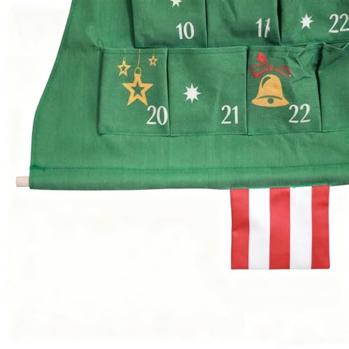 Christmas Tree Wall Organizer with 24 Pockets - Holiday & Year-Round Storage