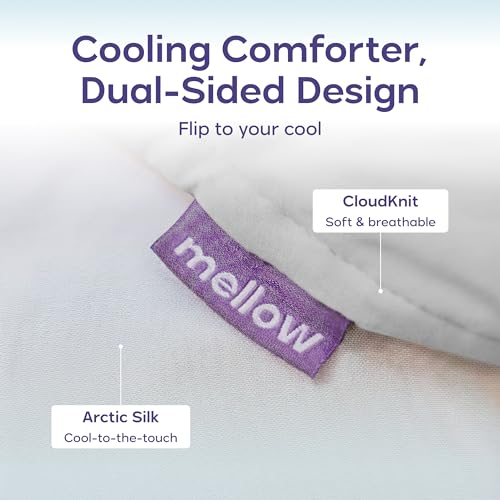 Mellow Cloud Cooling Comforter - Dual-Sided Summer Quilt, Gray, King/Cal King