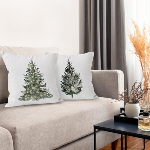 Liosei 18x18 Inch Christmas Decorative Throw Pillow Covers Set of 4