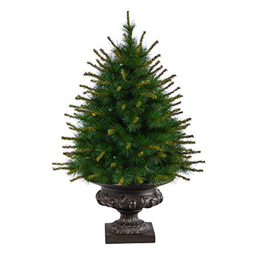 Nearly Natural 3.5ft New England Pine Artificial Christmas Tree with 50 Clear Lights