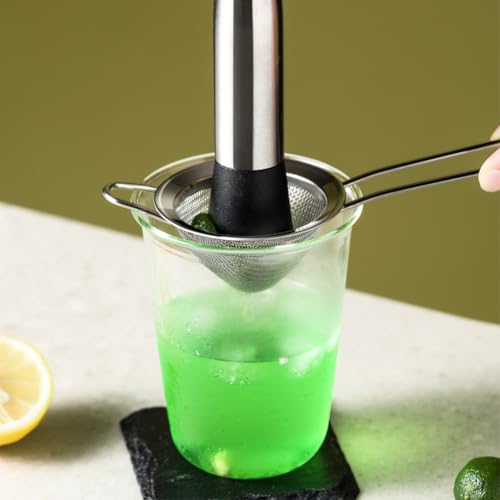 Stainless Steel Cocktail & Tea Strainer Set of 2 - Fine Mesh Bar Strainers for Drinks and Kitchen Use