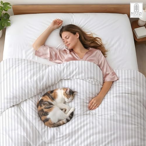 Twin Size Duvet Cover - 100% Egyptian Cotton, 600 TC, Soft & Durable