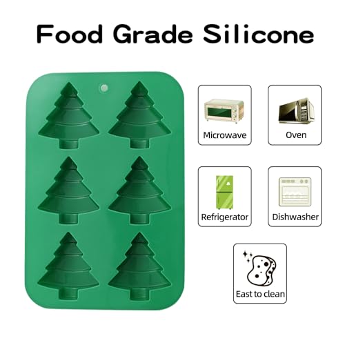 Christmas Tree Silicone Molds (2pcs) for Cake, Soap, Candy & Candles
