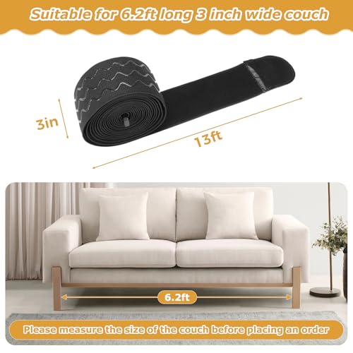 Under Couch Blocker - 13ft Adjustable Elastic Sofa Gap Guard for Toys & Pets