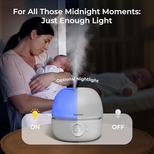 3L Top Fill Cool Mist Humidifier for Bedroom with Essential Oil Tray