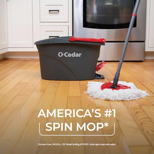 O-Cedar EasyWring Microfiber Spin Mop & Bucket Floor Cleaning System