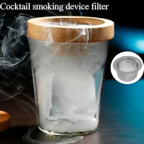 Stainless Steel Cocktail Strainer 34mm Double Mesh Filter for Bar & Home Use