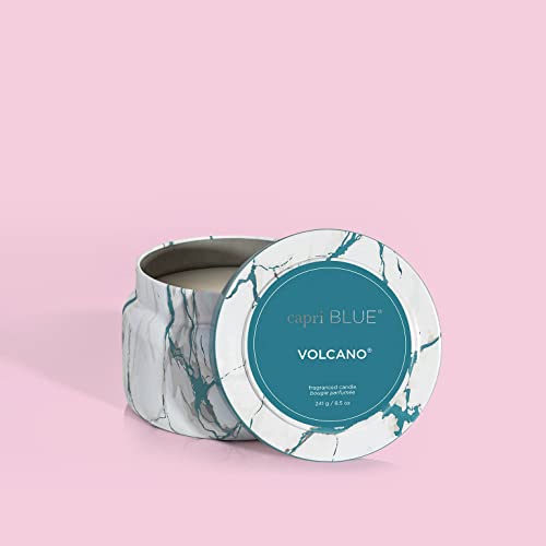 Modern Marble Travel Tin Candle - Volcano Scented, 8.5 oz