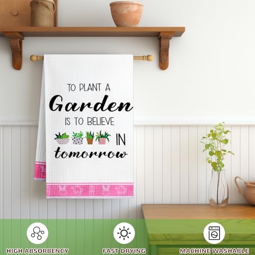 6-Pack Plant Lover Funny Kitchen Towels - 16x24in Microfiber Gift Set