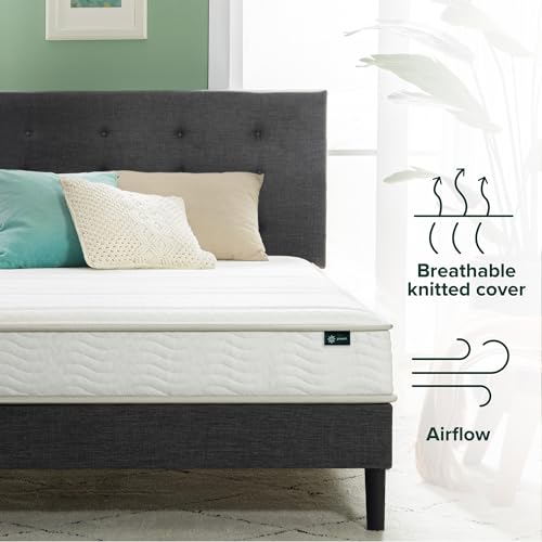 Zinus 6 Inch Twin Hybrid Mattress, Medium Firm & Fiberglass Free