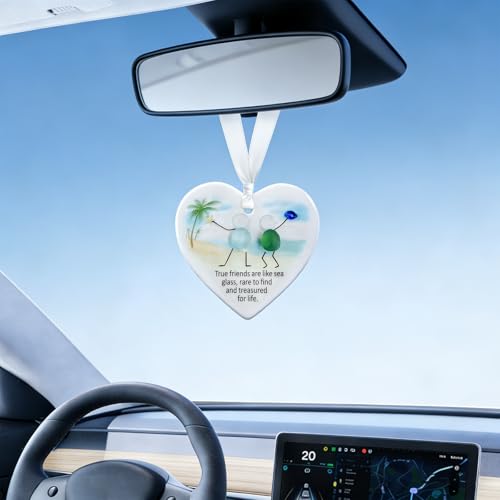 Heart-Shaped Sea Glass Friendship Ornament - Coastal Keepsake Gift