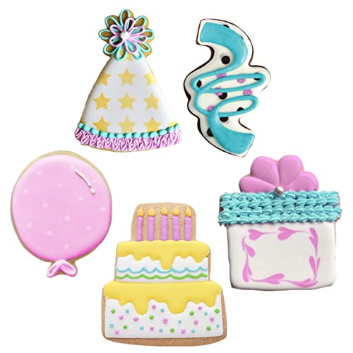 Ann Clark Birthday Cookie Cutter Set of 5 - Made in USA, Kids & Adults