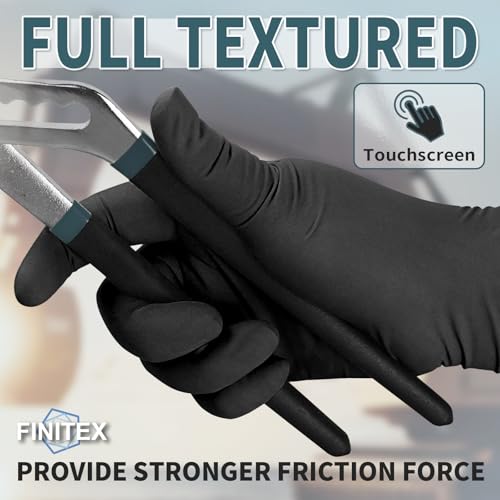 Black Nitrile Disposable Gloves 5 Mil Powder Latex Free - 100 Count (XL)