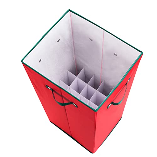 Wrapping Paper Storage Box Upright Container for 20 Rolls Red