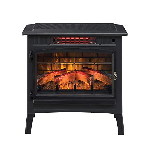 Freestanding Electric Fireplace Stove Heater with 3D Flame Effect