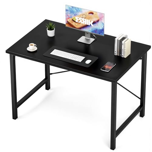 Sweetcrispy 40-Inch Small Computer Desk for Home Office Black