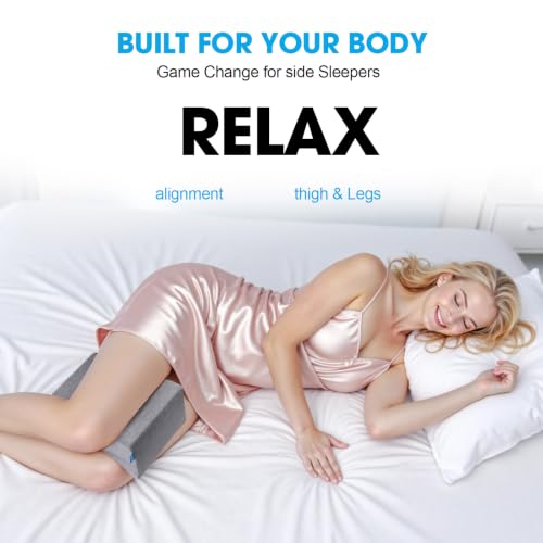 Cooling Gel Knee Pillow for Side Sleepers - Memory Foam Support