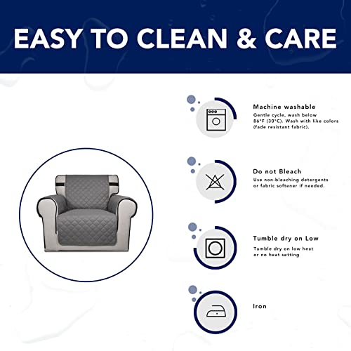 Reversible Water Resistant Loveseat Sofa Cover - Gray/Light Gray