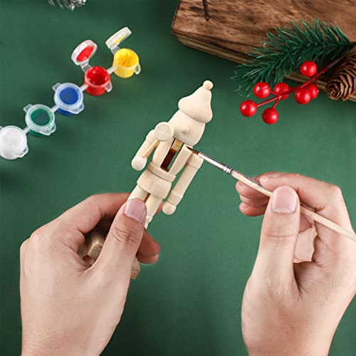 Unfinished Wooden Nutcrackers 12-Pack - 5-Inch DIY Paintable Figures