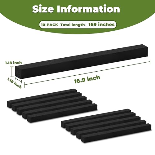 10-Piece Under Couch Blocker for Pets and Toys, 17-Inch EVA Foam Barrier