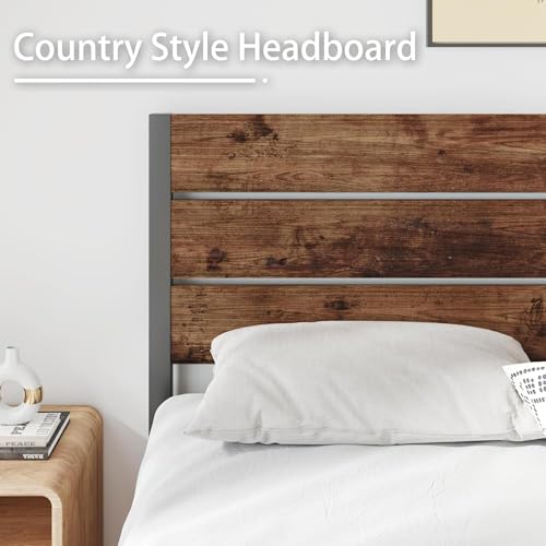 Queen Bed Frame with Headboard and Footboard, Noise-Free Metal Platform