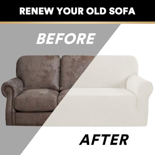 Stretch Loveseat Sofa Cover - Washable Slipcover for Pets