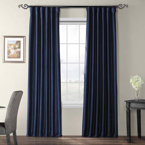 Adjustable Scroll Finial Curtain Rod Set, 5/8-inch, Black, 48-84 Inch