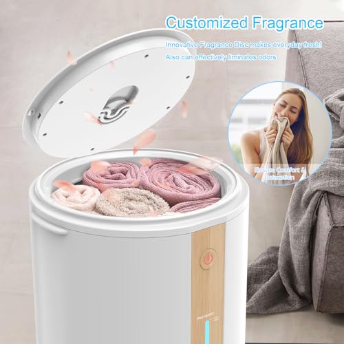 Large Towel Warmer Bucket with Fragrance Holder and Child Safety Lock