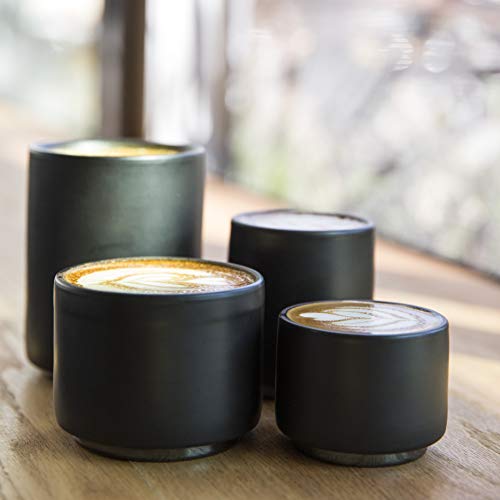 Fellow Monty Double Wall 6.5 oz Cappuccino Mug Matte Black - Latte Art Coffee Cup