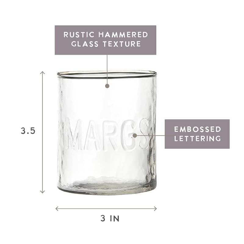 Santa Barbara Design Studio Hammered Margarita Cocktail Glass 8.45oz