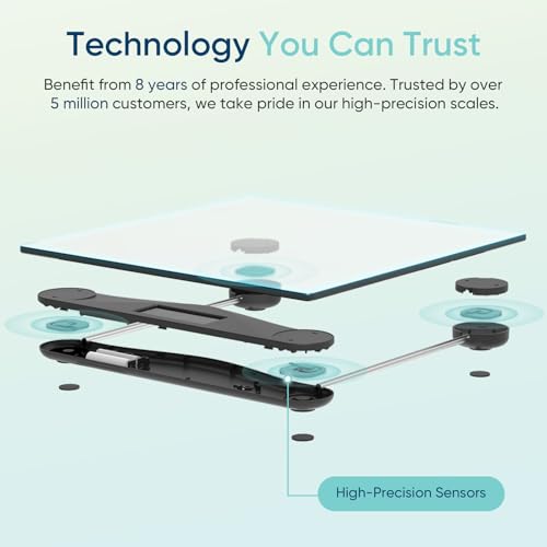 Etekcity Digital Body Weight Bathroom Scale with Tempered Glass and LCD Display
