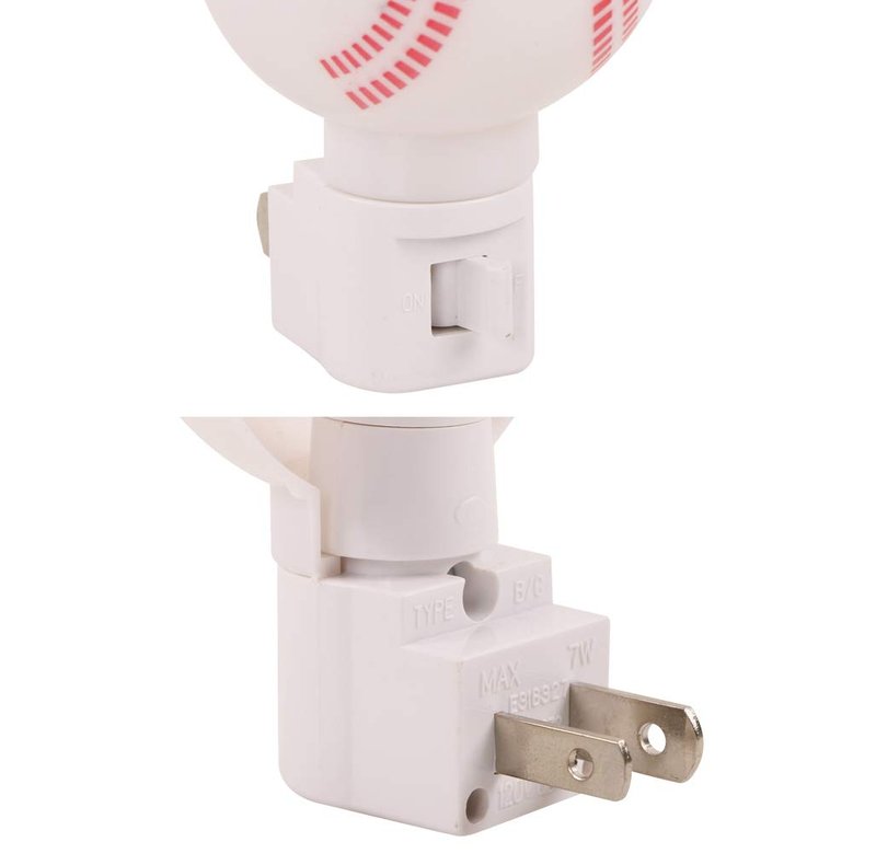 Omeet 2 Pack Warm White - Upgraded Version LED Plug-in Night Light for Kids - Baseball Shaped Lamp Take Good Care Children Sleep