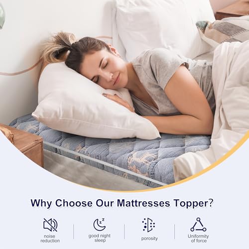 9-Layer Queen Mattress Topper - Foam Back Pain Relief & Comfort
