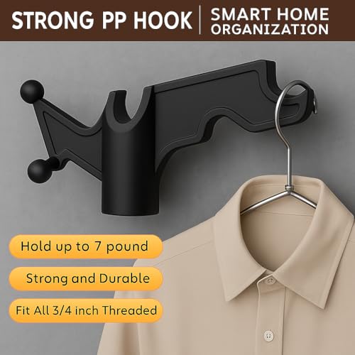 Heavy-Duty Universal Utility Hook for 3/4 Inch Poles - Indoor & Outdoor Use