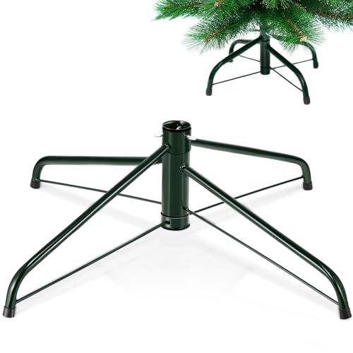 Folding Metal Christmas Tree Stand Base for Artificial Trees - 16 Inch