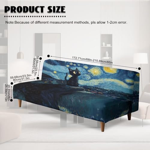 Cat Starry Sky Futon Cover - Non-Slip, Washable, Scratch Resistant