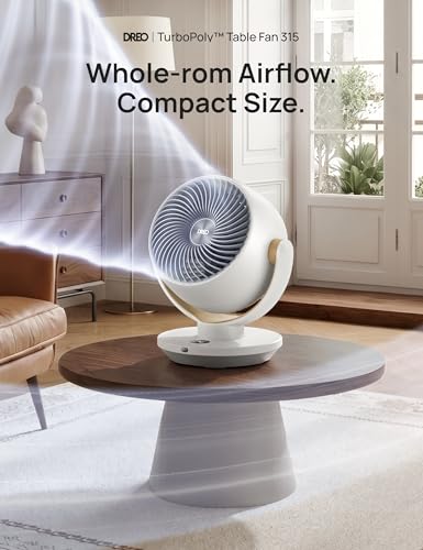 Dreo 11-Inch Desk Air Circulator Fan with Remote, Quiet Bedroom Table Fan
