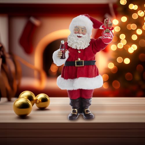Coca-Cola Santa Holding Ornament - 9.5 Inch Holiday Figurine