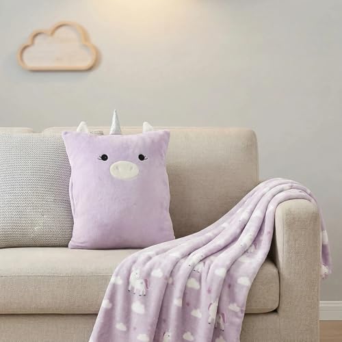 3-in-1 Kids Unicorn Travel Pillow and Blanket Set with Hand Warmer