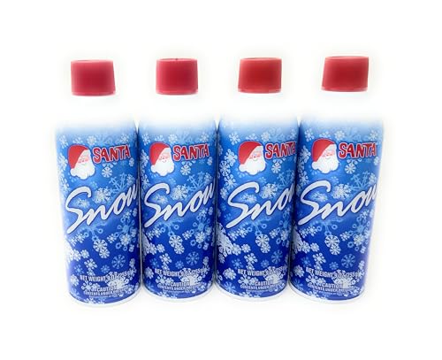Artificial Snow Spray 9 oz Cans (4-Pack) - Christmas Window & Craft Decor