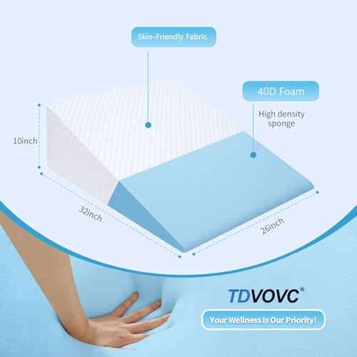 7.5-Inch Wedge Pillow for Sleeping, Back Support & Snoring Relief