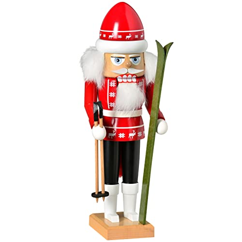 Pinnacle Peak KWO Nutcracker Skier 29 cm - Decorative Handcrafted Nutcracker
